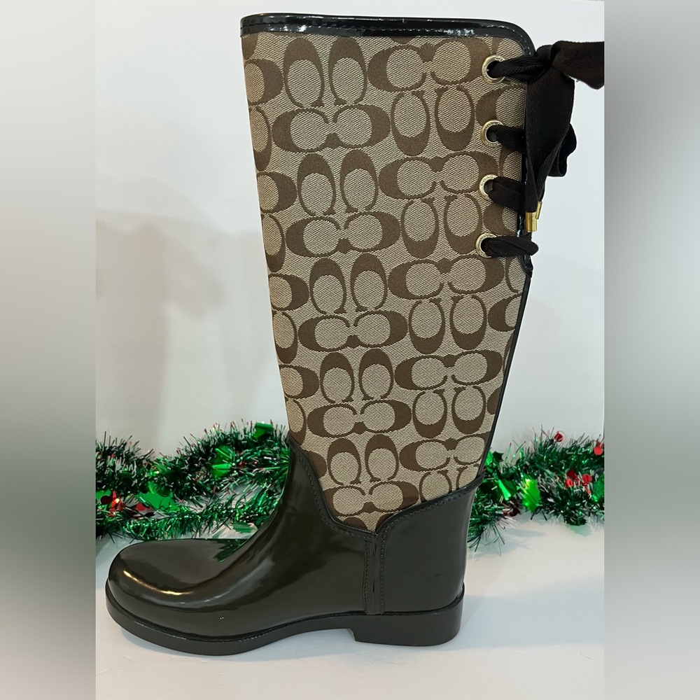 Coach Signature Women's Tristee Rain Boots 9 - Picture 9 of 14